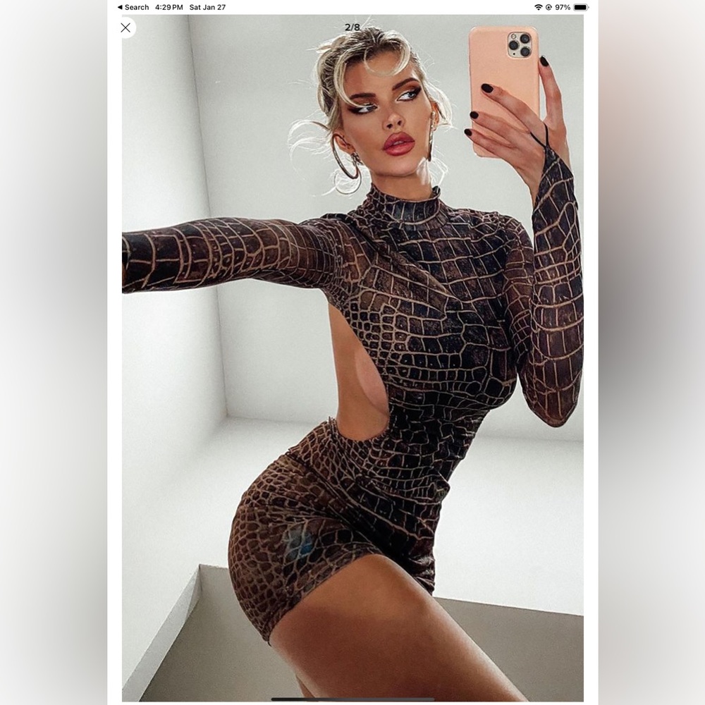 Mesh mini dress